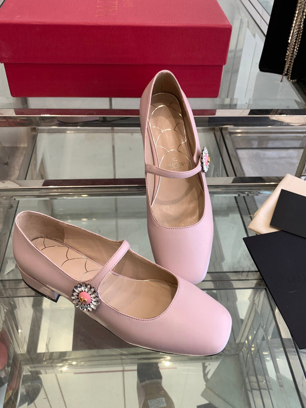 VT 25 Mary Jane Flats Pink Cowhide 292364