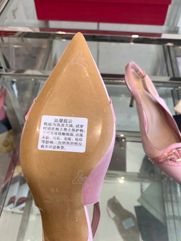 VT 25 High Heels Slingbacks Pink Cowhide 292355