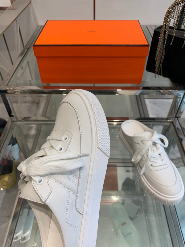 HM Keep Sneaker White Canvas Calfskin 291840