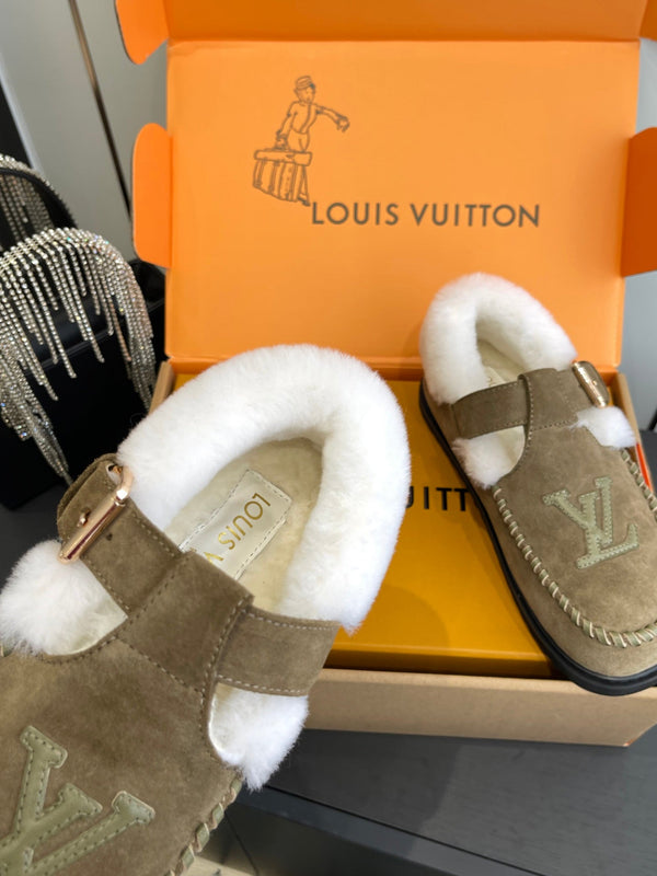 LV Colorado Comfort Mary Jane Loafer Suede & Shearling