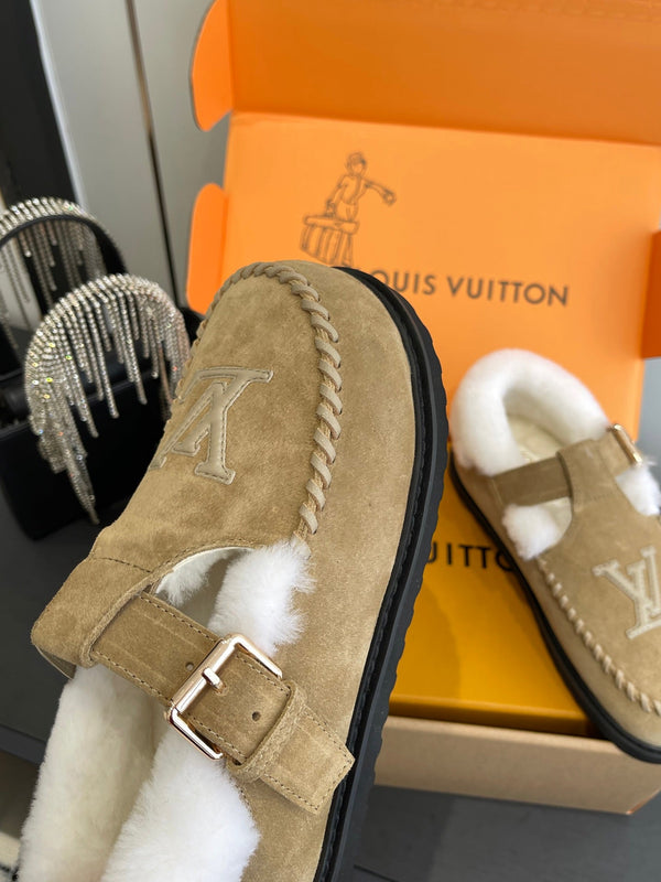 LV Colorado Comfort Mary Jane Loafer Suede & Shearling