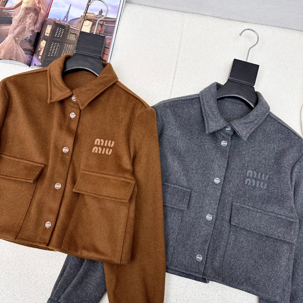 Miu Miu 25 Short Shirt Wool Cotton 588747