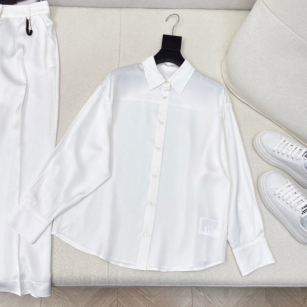 Prada 25 Shirt White Acetate 602439