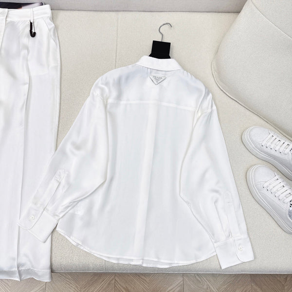 Prada 25 Shirt White Acetate 602439