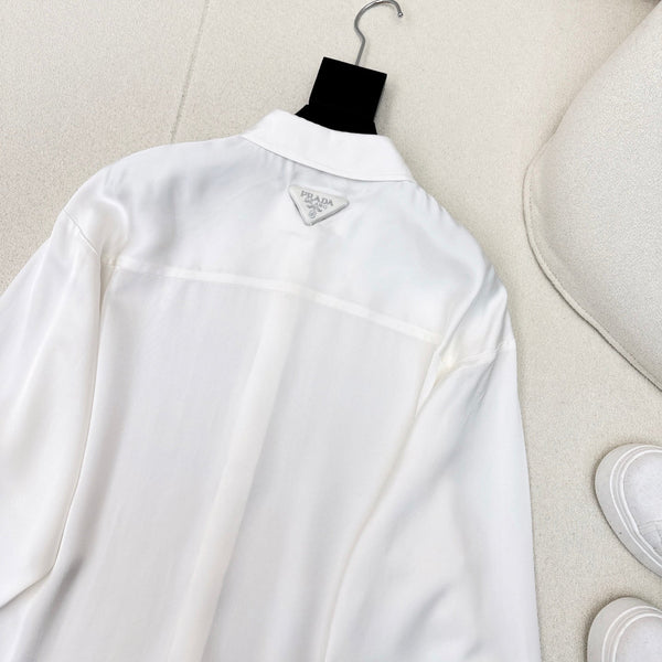 Prada 25 Shirt White Acetate 602439