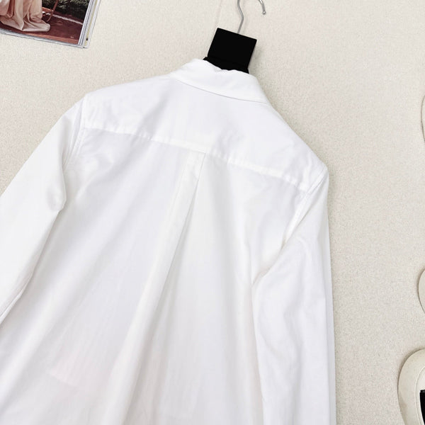 CC 25 Tie Shirt White Cotton