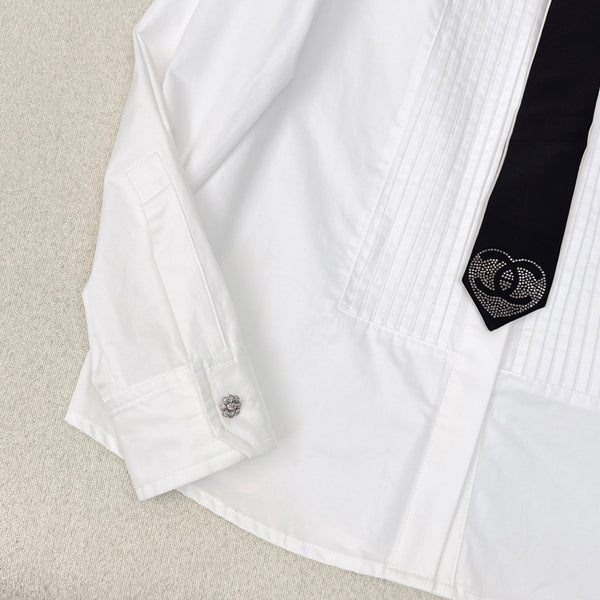 CC 25 Tie Shirt White Cotton