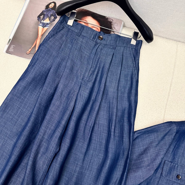 Loewe 25 Denim Set Blue Cotton 630880