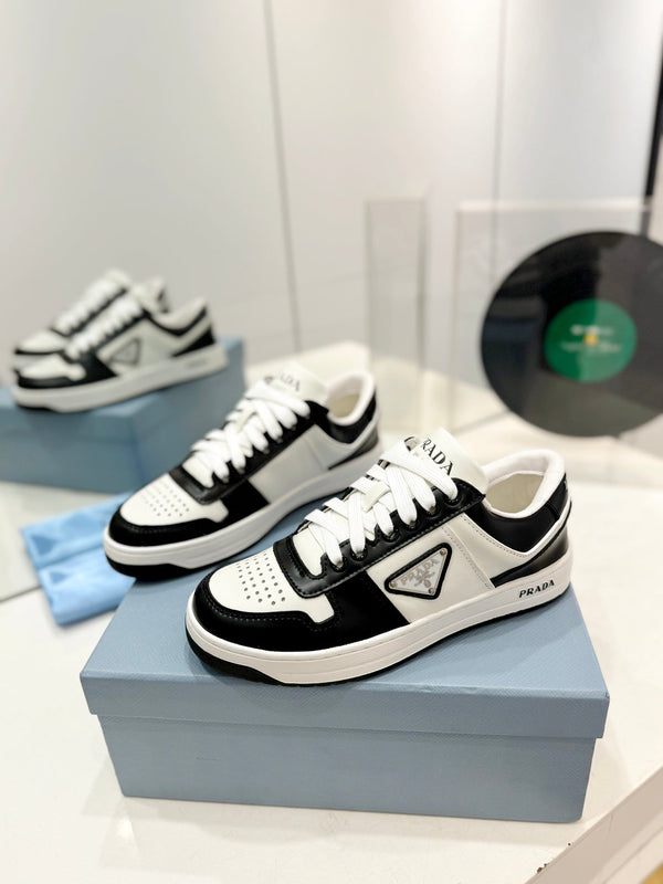 PRA DOWNTOWN NAPPA SNEAKERS BLACK AND WHITE CALFSKIN