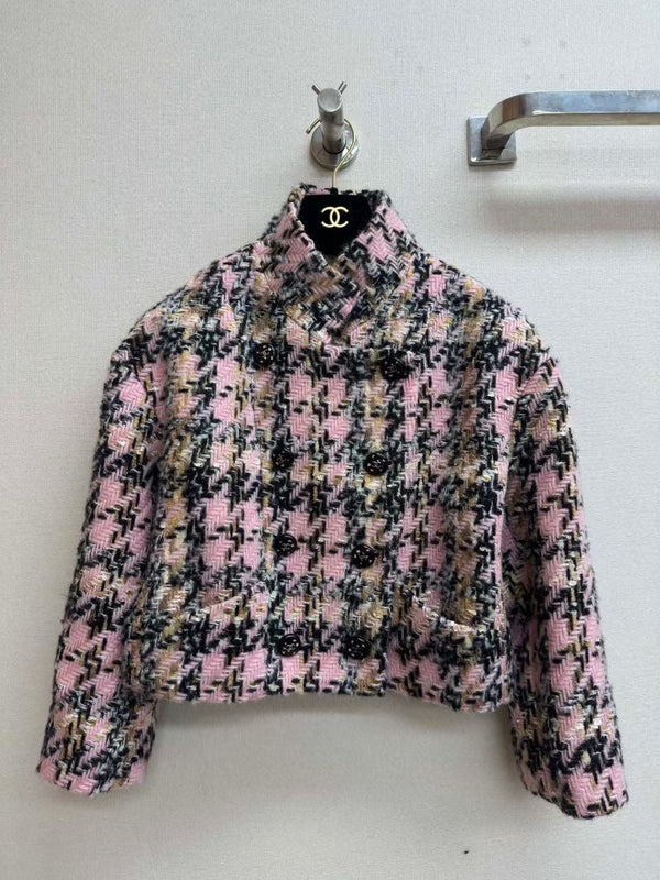 CC Tweed Set Pink Black Wool Mohair 251949