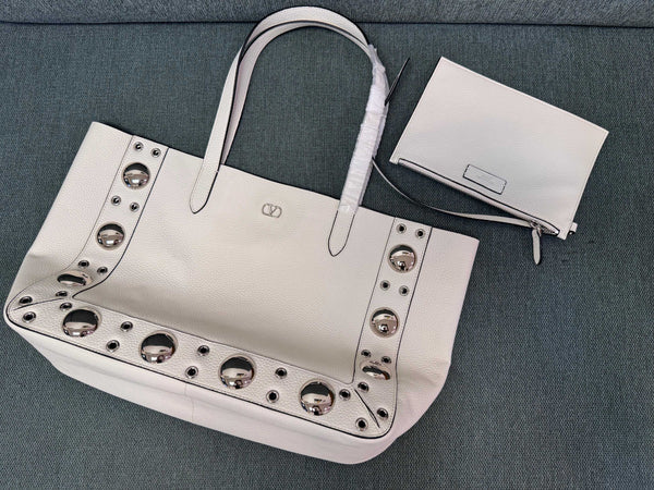 Valentino Garavani tote white cowhide 555247