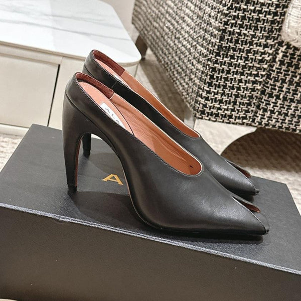 MULES GIOIELLO ALAIA SPIKE IN PELLE DI VITELLO NERA