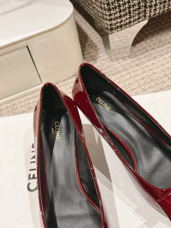 DÉCOLLETÉ TRIOMPHE ALTA 5 CM IN VITELLO VERNICIATO ROSSO RUBINO