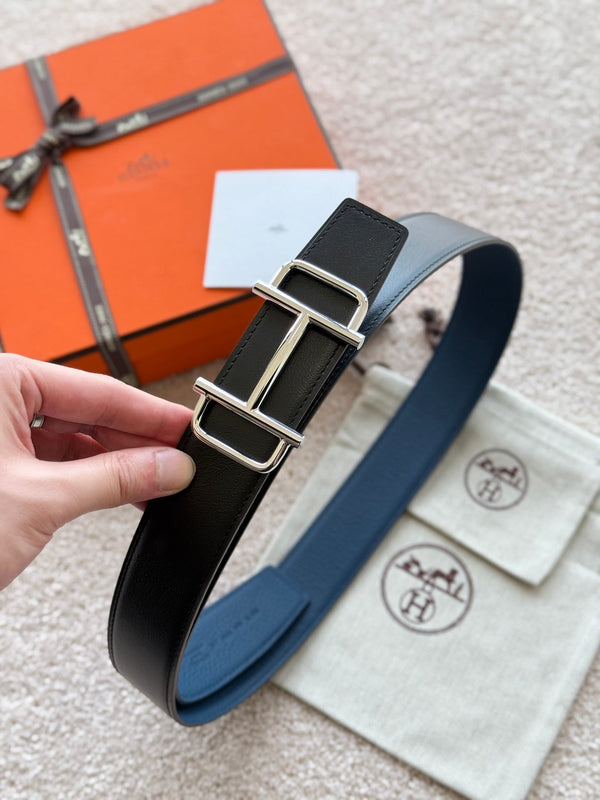 HM Royal Buckle Belt 38mm Prussian blue Leather 187520