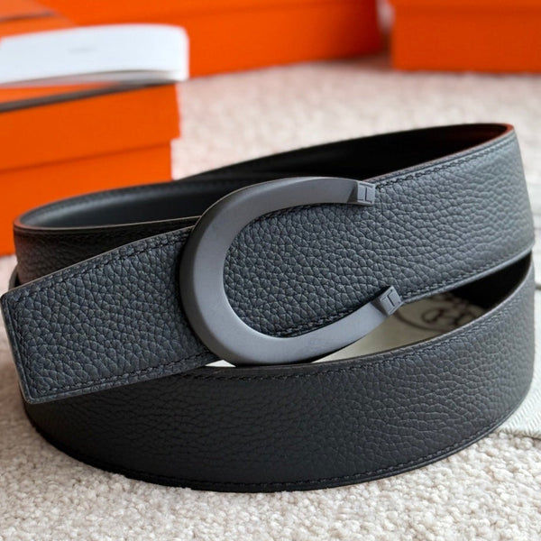 HM Luck Buckle Belt 38mm Black Calfskin 187507