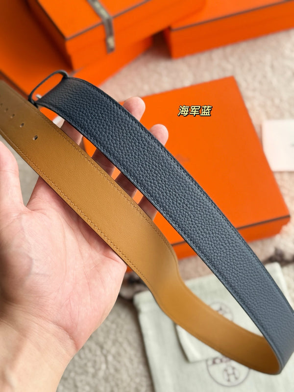 HM 35mm Romain Belt Midnight Blue Leather 188399