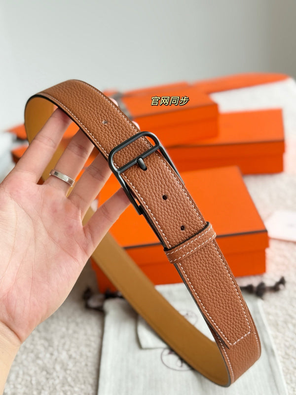 HM 35mm Romain Belt Brown Leather 188395