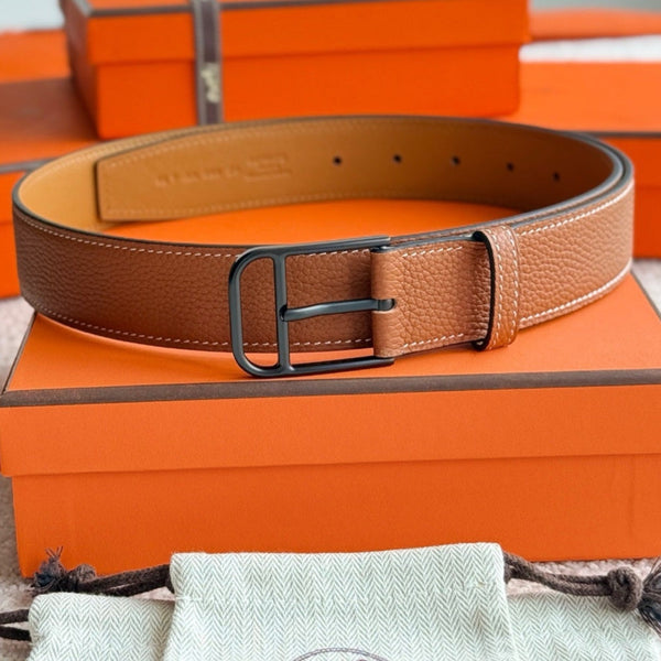 HM 35mm Romain Belt Brown Leather 188395