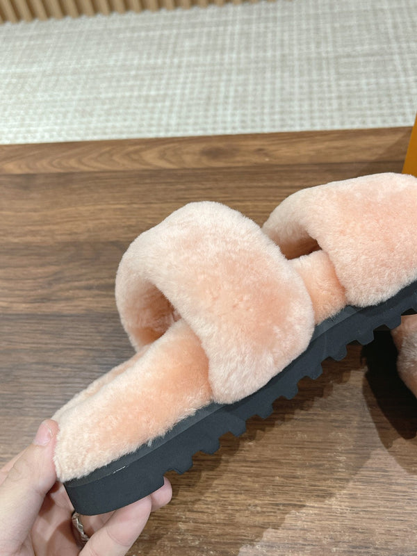 LV Sunset Flat Comfort Mule Rosa Lana