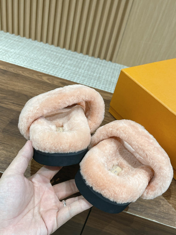 LV Sunset Flat Comfort Mule Rosa Lana
