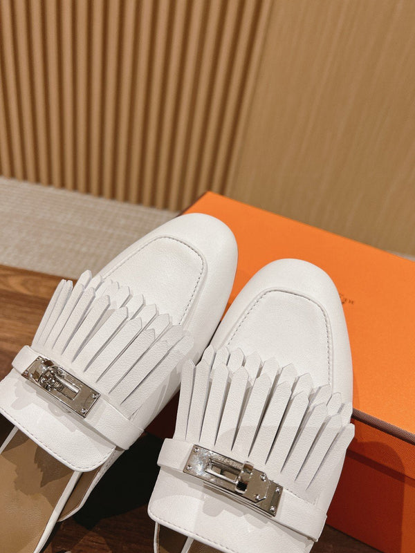 OZ Mule Frange Bianche