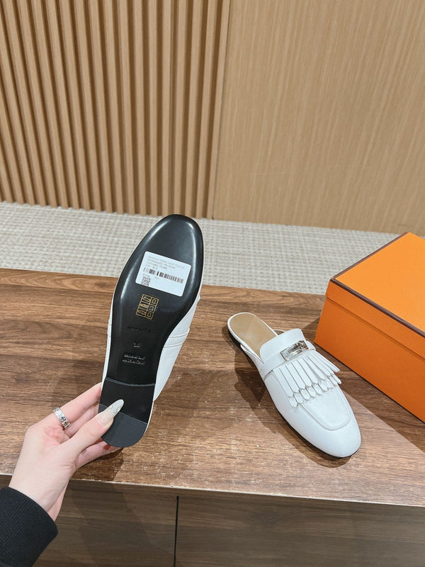 OZ Mule Frange Bianche