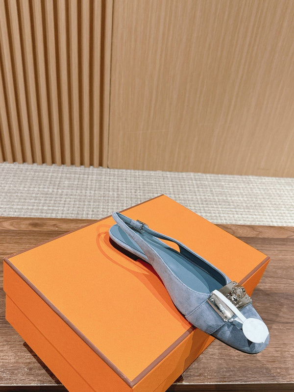 Innocente Slingback Suede Goatskin Bleu Ciel