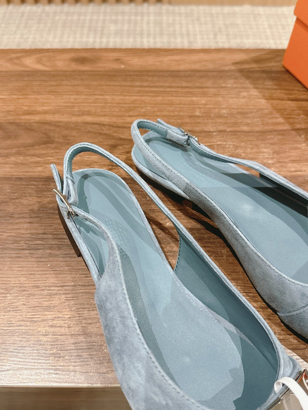 Innocente Slingback Peaceful Blue Suede Goatskin