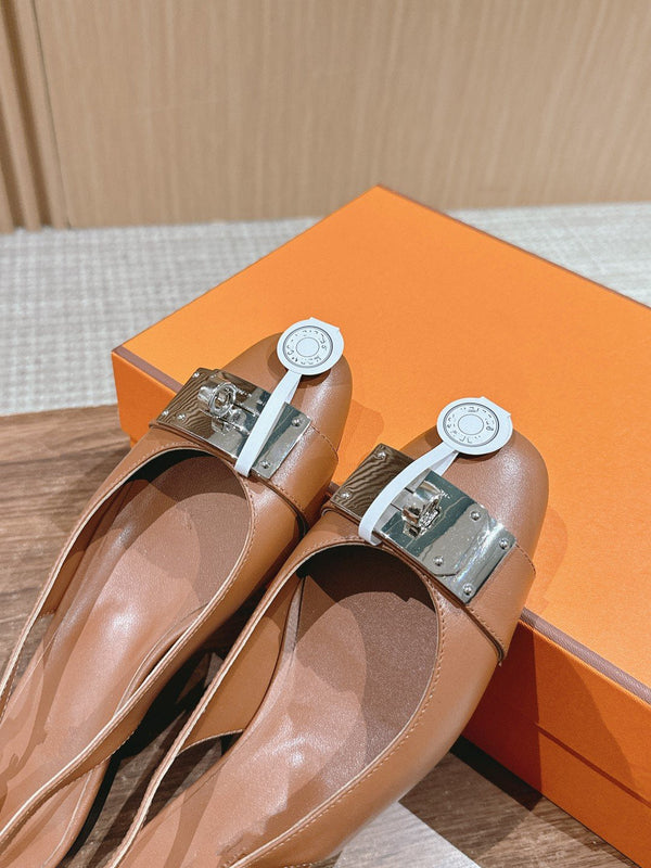 Innocente Slingback Suede Goatskin Brown