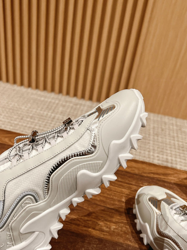 LV Rush Sneaker Bianco Mix Argento Pelle di Vacchetta