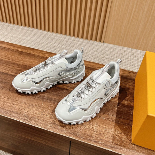 LV Rush Sneaker Bianco Mix Argento Pelle di Vacchetta