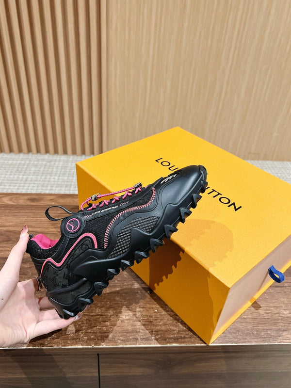 LV Rush Sneaker Black Mix Pink Cowhide