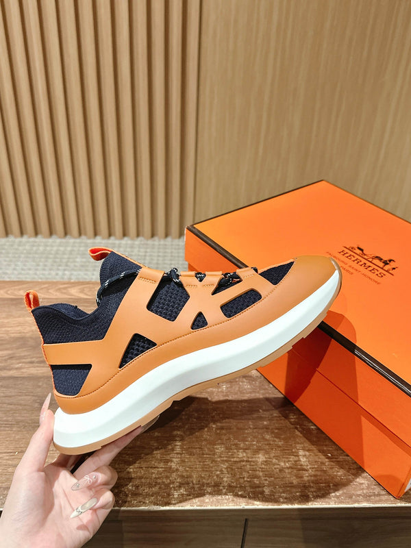 Sneaker HM Katana Arancione Nero Pelle di vitello 317595