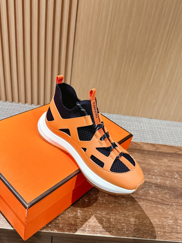 Sneaker HM Katana Arancione Nero Pelle di vitello 317595