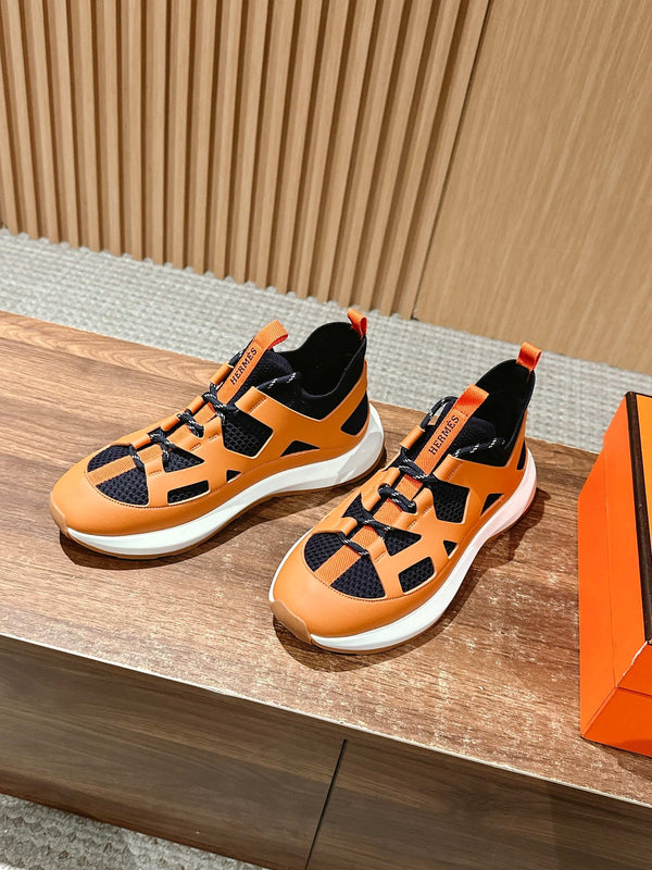 Sneaker HM Katana Arancione Nero Pelle di vitello 317595