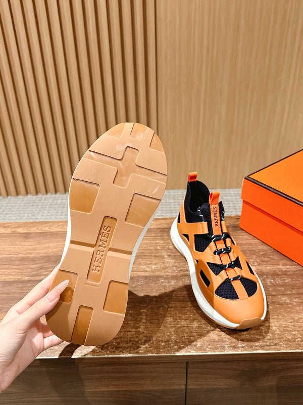 Sneaker HM Katana Arancione Nero Pelle di vitello 317595