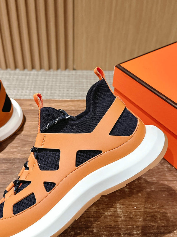 Sneaker HM Katana Arancione Nero Pelle di vitello 317595