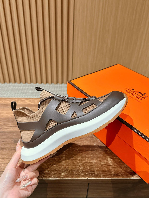 Sneaker HM Katana in pelle di vitello marrone 317598