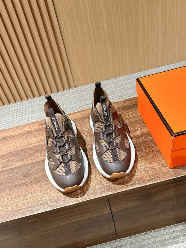 Sneaker HM Katana in pelle di vitello marrone 317598