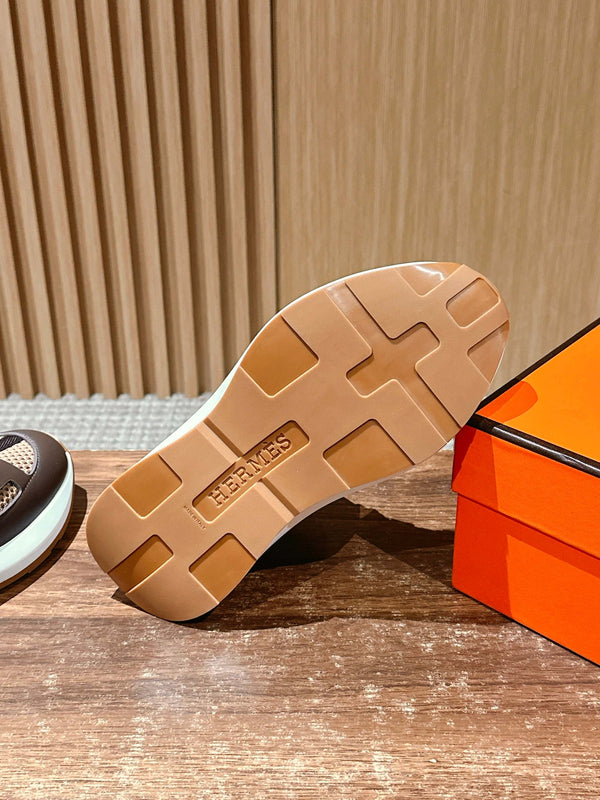 Sneaker HM Katana in pelle di vitello marrone 317598