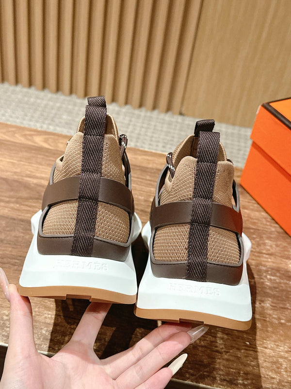 Sneaker HM Katana in pelle di vitello marrone 317598