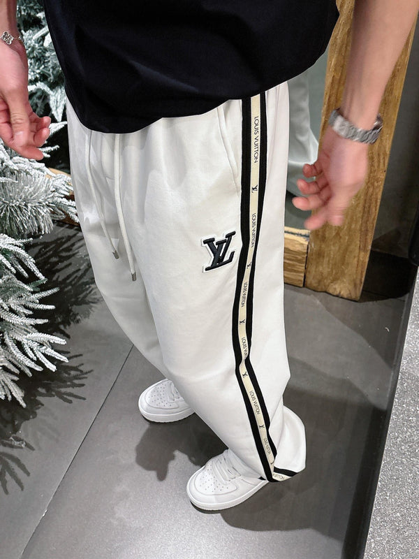 PANTALONI DELLA TUTA LV IN COTONE BIANCO 239585