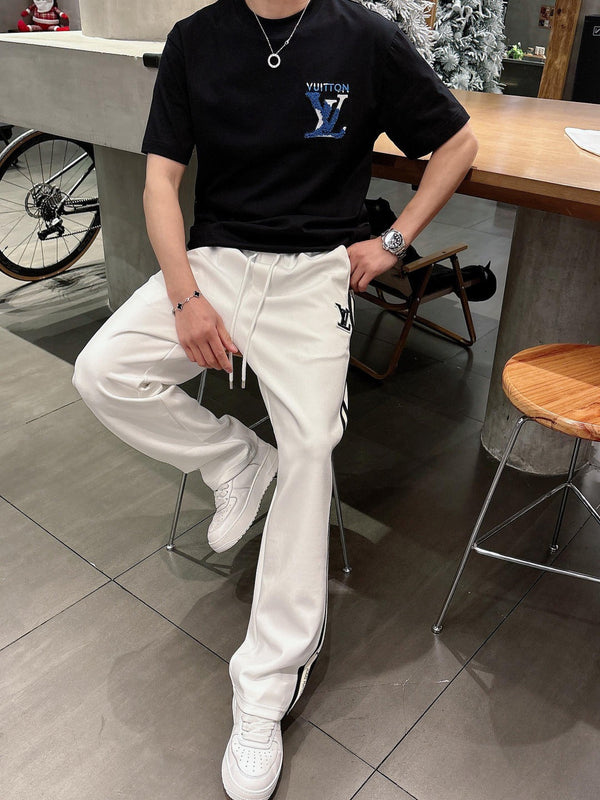 PANTALONI DELLA TUTA LV IN COTONE BIANCO 239585