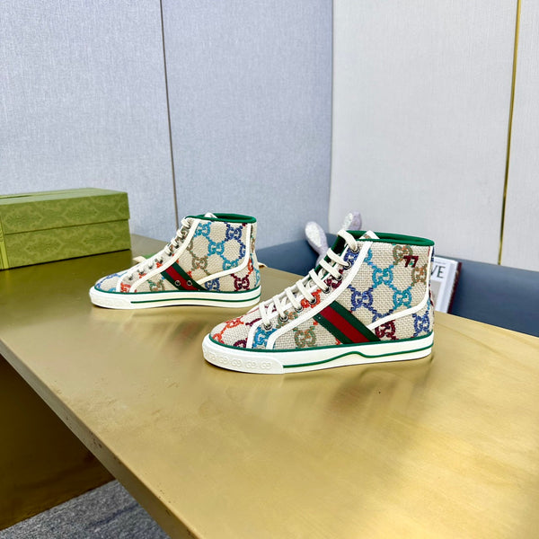 GG TENNIS 1977 SNEAKERS ALTE IN TELA CREMA