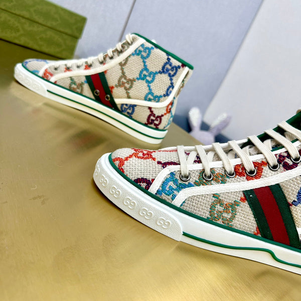 GG TENNIS 1977 SNEAKERS ALTE IN TELA CREMA