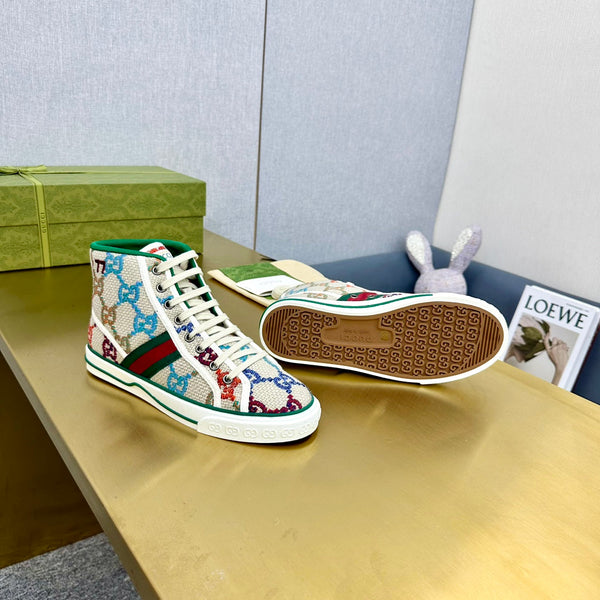 GG TENNIS 1977 SNEAKERS ALTE IN TELA CREMA