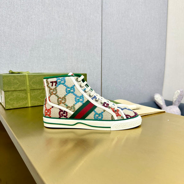 GG TENNIS 1977 SNEAKERS ALTE IN TELA CREMA