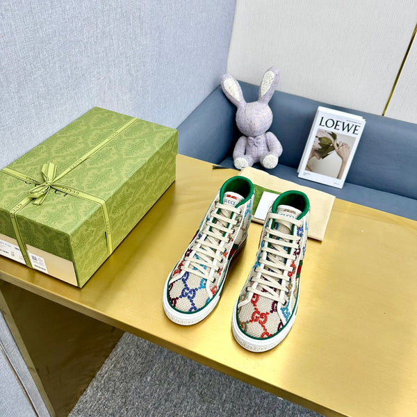 GG TENNIS 1977 SNEAKERS ALTE IN TELA CREMA