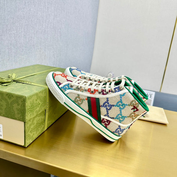 GG TENNIS 1977 SNEAKERS ALTE IN TELA CREMA