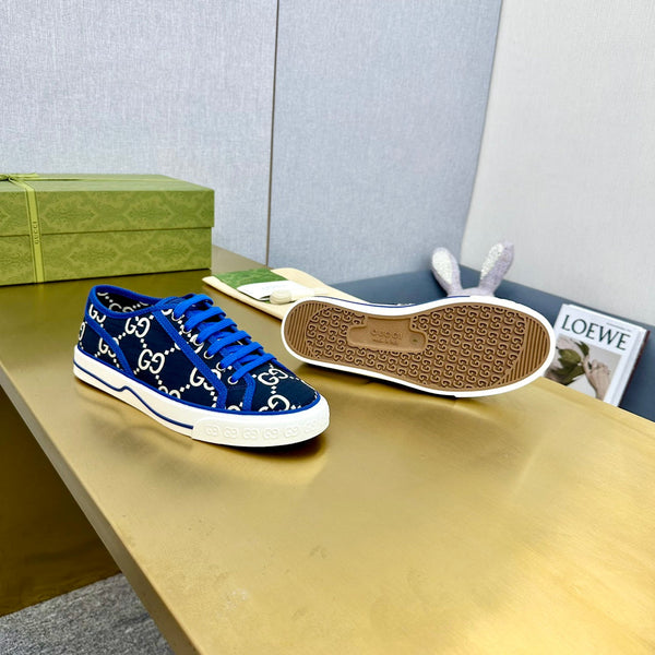 GG TENNIS 1977 TRAINER BLACK AND COBALT CANVAS